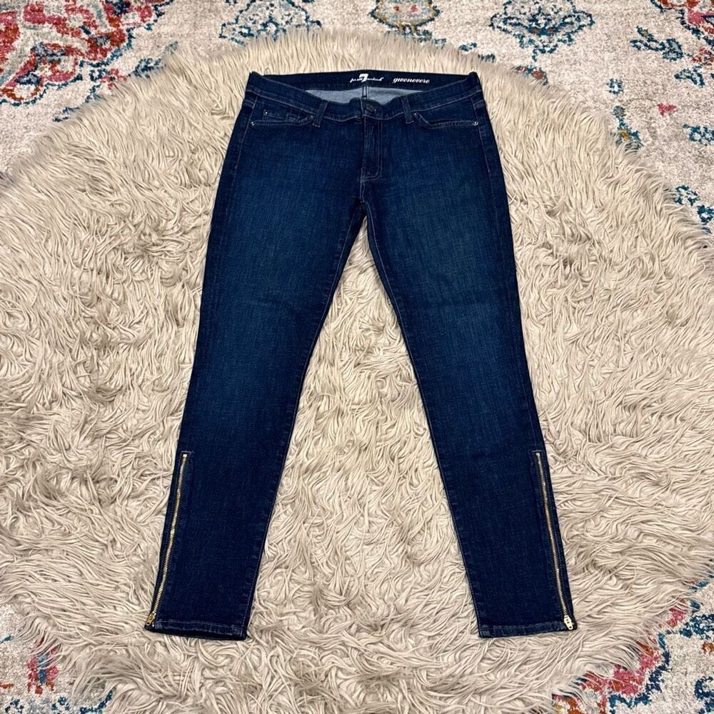 7FAM Gwenevere ankle zip jeans size 31